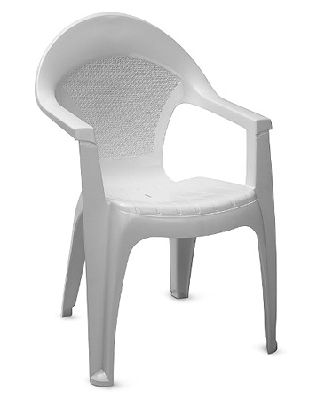 Пластиковое кресло «Барселона» белого цвета