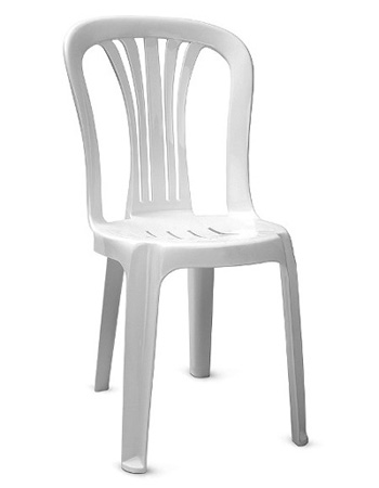 Пластиковый стул белого цвета